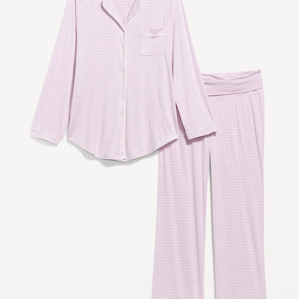 Old Navy Purple Striped Pajama Set